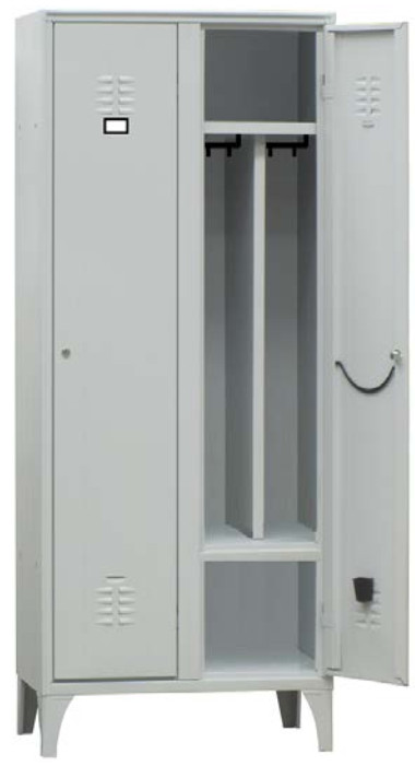 ARMADIO SPOGLIATOIO CON TRAMEZZA e PORTA SCARPE INFERIORE